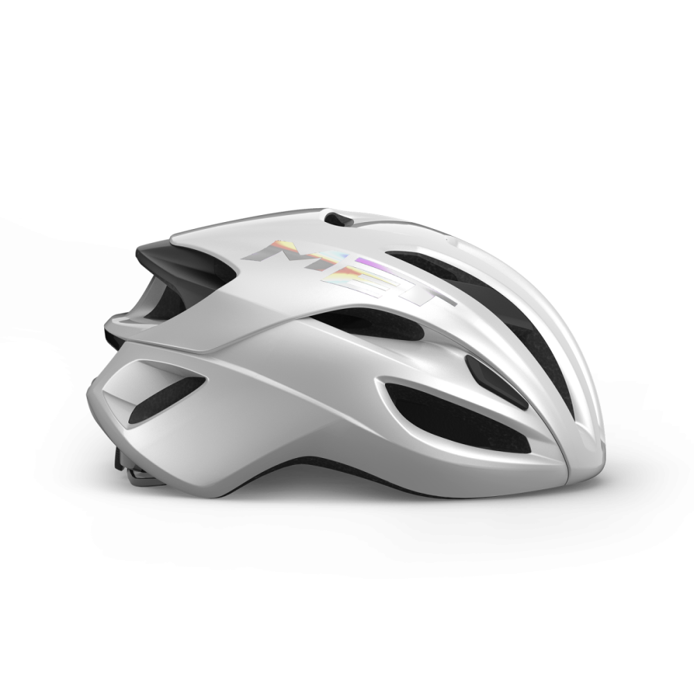 MET Rennrad Helm, RIVALE MIPS, WHITE HOLOGRAPHIC, S
