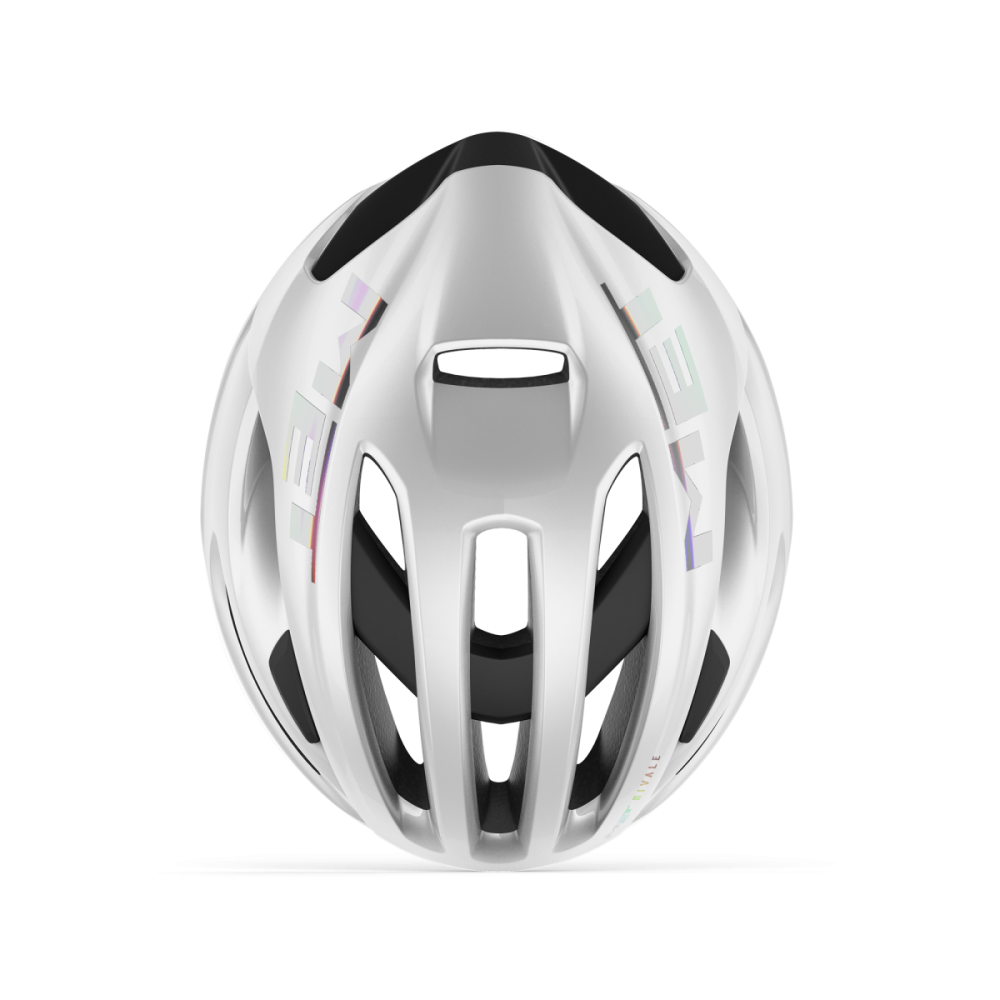 MET Rennrad Helm, RIVALE MIPS, WHITE HOLOGRAPHIC, S