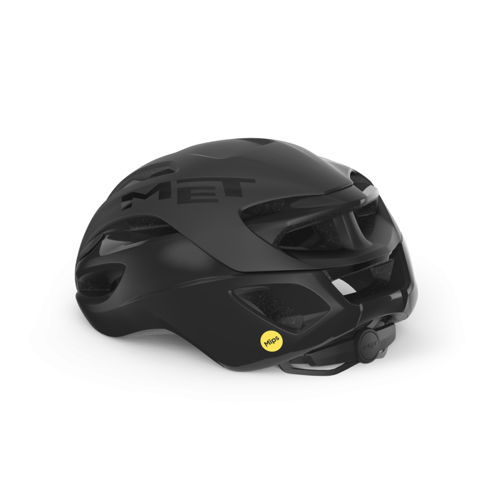 MET Rennrad Helm, RIVALE MIPS, BLACK MATT GLOSSY, L