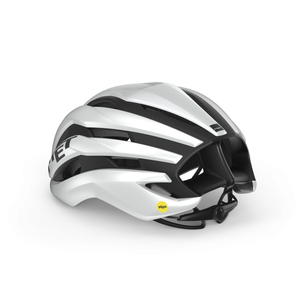 MET Rennrad Helm, TRENTA MIPS, WHITE BLACK, S