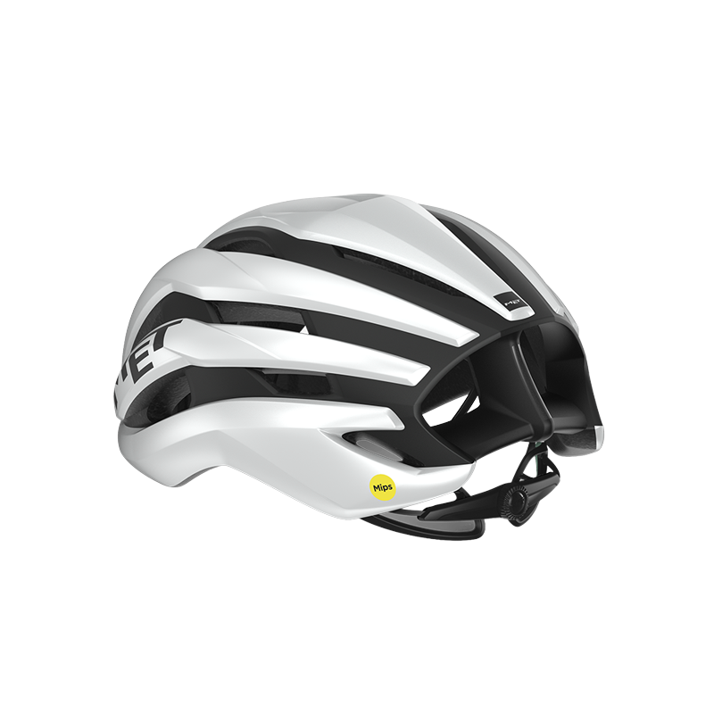 MET Rennrad Helm, TRENTA MIPS, WHITE BLACK, S